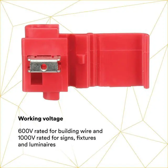 Alt view image 3 of 6 - Electrical IDC 558-BULK, Run and Tap, Flame Retardant, Red, 22-16 AWG, (Pack of 500)