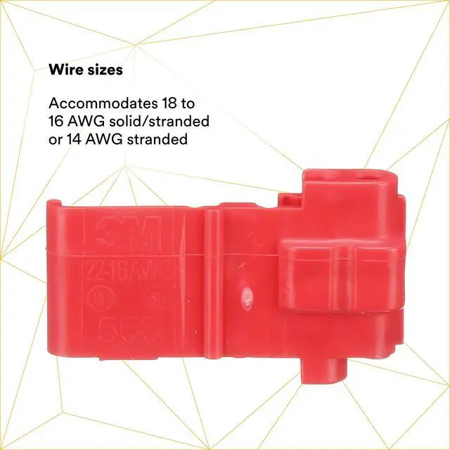 Alt view image 4 of 6 - Electrical IDC 558-BULK, Run and Tap, Flame Retardant, Red, 22-16 AWG, (Pack of 500)