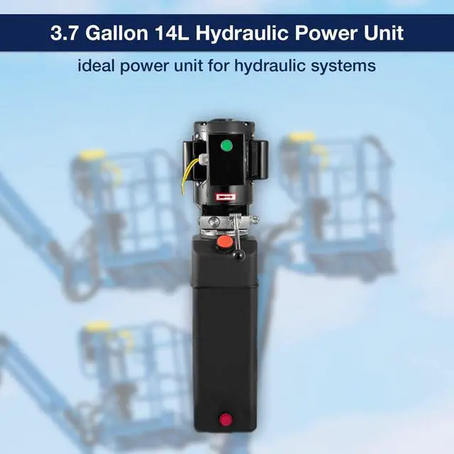 Alt view image 2 of 6 - 220V Hydraulic Power Unit 2950 PSI, 3HP Single-Acting 2 & 4 Post Hydraulic Pump for Dump Trailer & Car Lifting