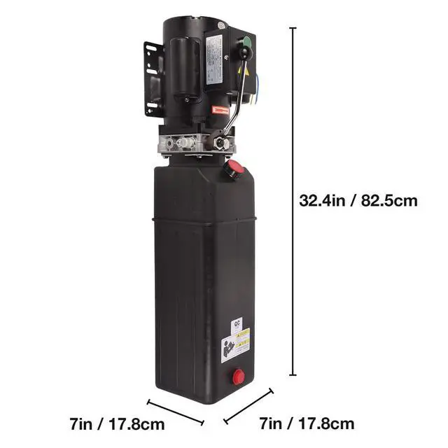 Alt view image 6 of 6 - 220V Hydraulic Power Unit 2950 PSI, 3HP Single-Acting 2 & 4 Post Hydraulic Pump for Dump Trailer & Car Lifting