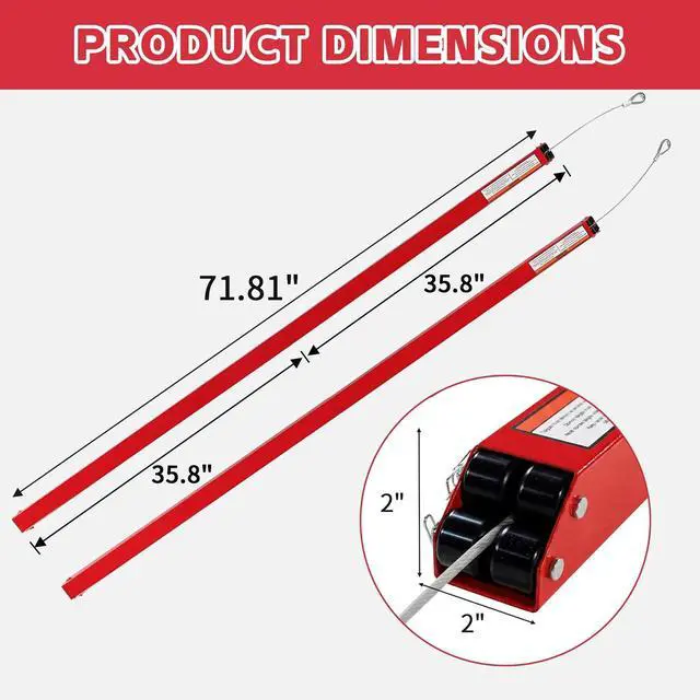 Alt view image 5 of 6 - Tailgate Utility Trailer Gate Lift Assist System, Heavy Duty 2-Sided Lift Assist for 4-6 ft Tailgates, 400 lb Capacity, Easy 30 Min Installation, Red