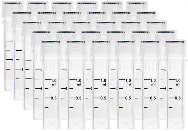 Main image of 1.5ml Cryovials, Sterilisation Tubes, Lab Vials with Caps, Cryovial for Low Temperature Storage from -86°C to 121°C, Case of 2000