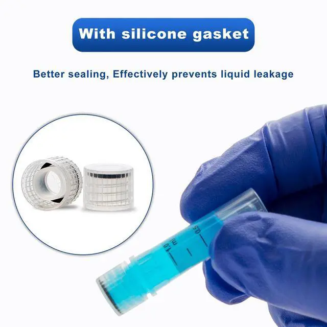 Alt view image 4 of 6 - 1.5ml Cryovials, Sterilisation Tubes, Lab Vials with Caps, Cryovial for Low Temperature Storage from -86°C to 121°C, Case of 2000