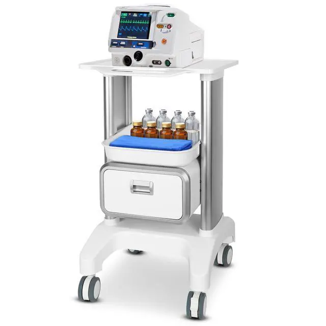 Main image of Medical Trolley Mobile Ultrasound Cart 135 LBS Load Professional Portable Storage Cart with 4 Silent Wheels Tray for Hospital Dental Clinic Beauty Salon Office Bedroom