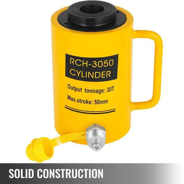 Alt view image 2 of 6 - 30T Hydraulic Cylinder Jack Hollow Single Acting Hydraulic Ram Cylinder 50mm Hydraulic Lifting Cylinders (30T 2Inch Hollow)
