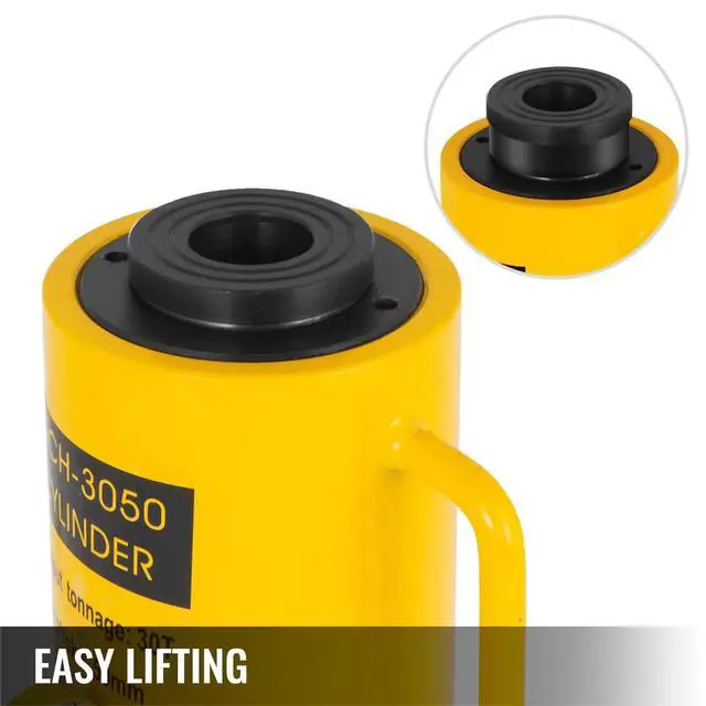 Alt view image 3 of 6 - 30T Hydraulic Cylinder Jack Hollow Single Acting Hydraulic Ram Cylinder 50mm Hydraulic Lifting Cylinders (30T 2Inch Hollow)