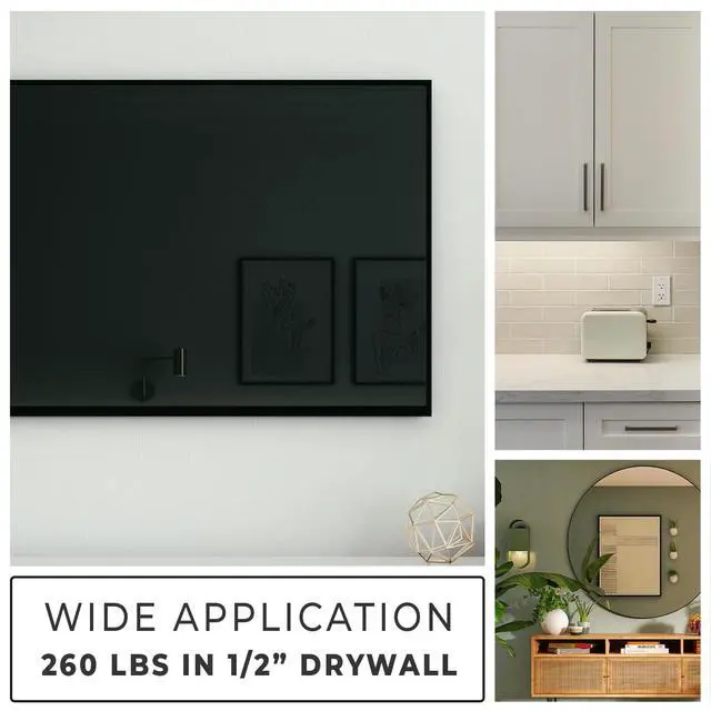 Alt view image 6 of 6 - 400-Pack 1/4"-20 Heavy Duty Quick Toggle Anchors with Bolts Bulk Set | for Drywall, Metal Studs, and Concrete Block | Holds 260+ Lbs. | 400 Toggles + 400 Bolts