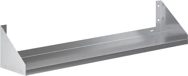 Main image of Premium Quality Stainless Steel Wall Shelf with Side Guards | Commercial Metal Shelving NSF Certified | (60" Long x 12" Deep)