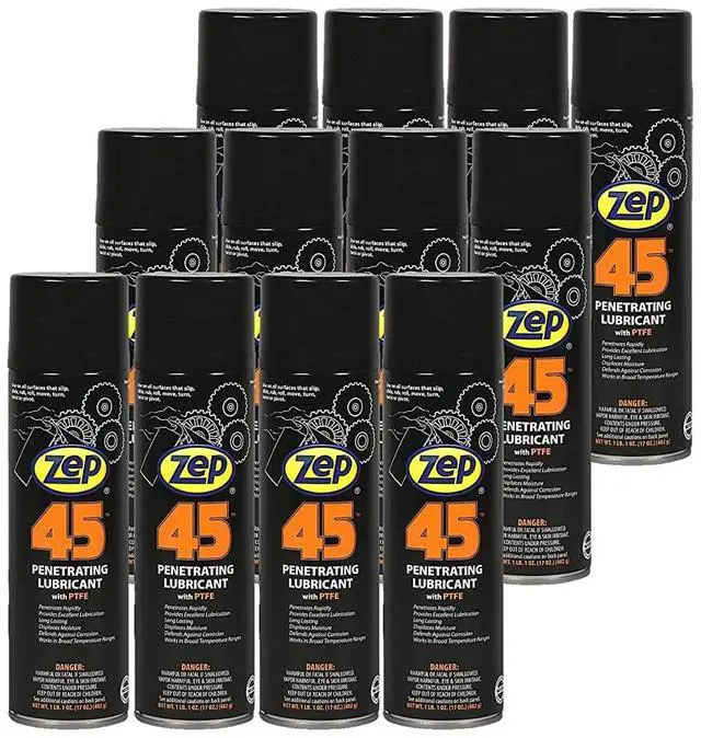 Main image of 45 Penetrating Lubricant - 17 oz (Case of 12) 17401 - Lubricates and Protects Moving Metal Parts, Non-Flammable, Defends Against Corrosion