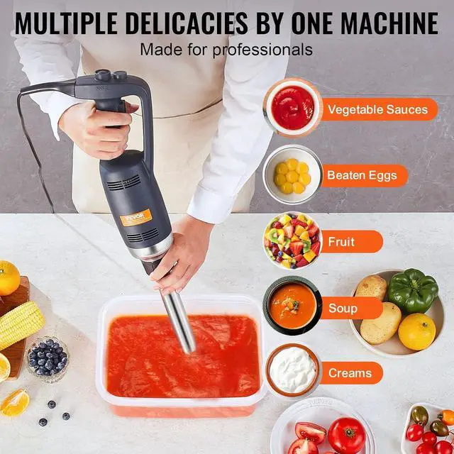 Alt view image 6 of 6 - Commercial Immersion Blender Constant Speed Heavy Duty Immersion Blender 350W Commercial Hand Mixer 304 Stainless Steel Hand Blender Commercial with 19.7" Removable Shaft for Kitchen Mixing