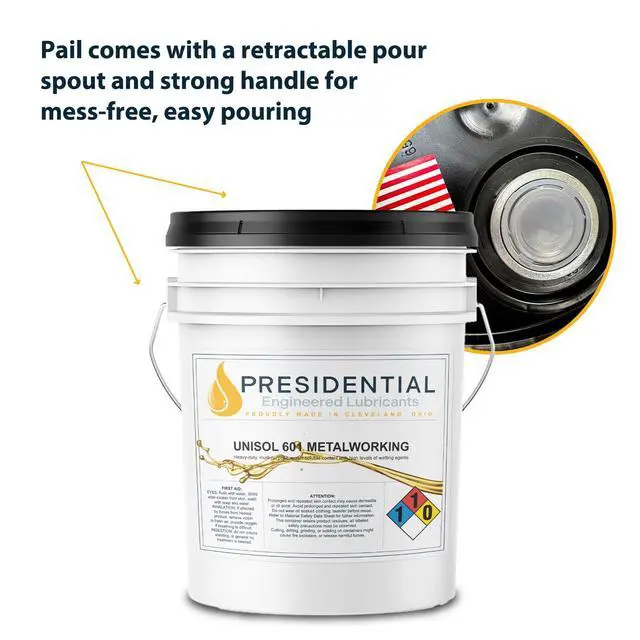 Alt view image 6 of 6 - Unisol 601 Metalworking - Heavy Duty & Water Soluble Semi-Synthetic Machining Coolant for Drilling, Tapping, Sawing, Stamping, Threading - Non-Chlorinated - Made in USA - (5 gal)