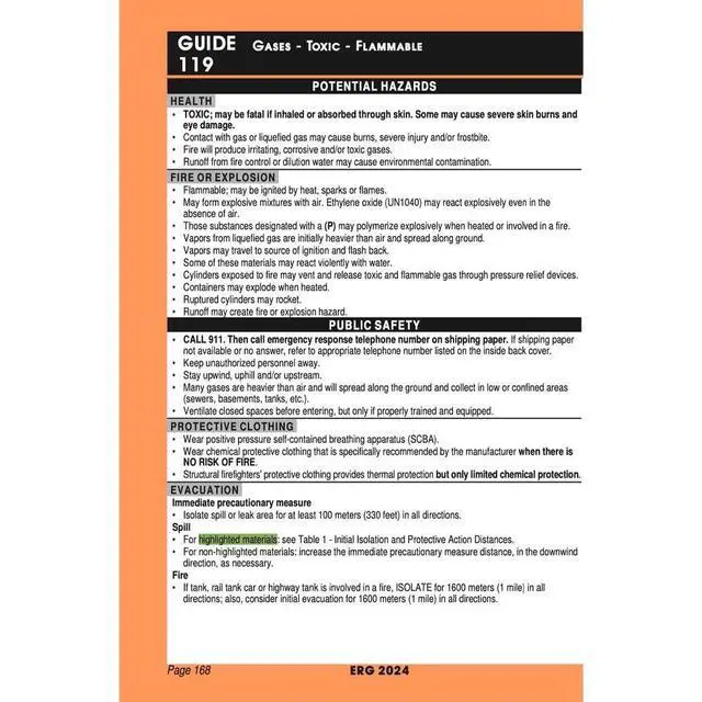 Alt view image 6 of 6 - 2024 Emergency Response Guidebook (ERG), Soft Bound, 5.5 x 7.5", Spanish, 25-Pack, J. J. Keller & Associates, Inc