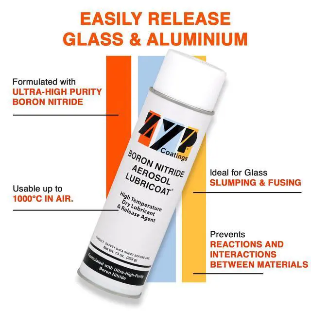 Alt view image 2 of 6 - Boron Nitride Aerosol Lubricoat (Glass Mold Release) / 2 Pack