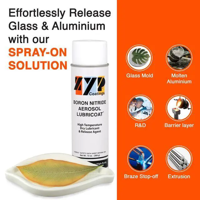 Alt view image 4 of 6 - Boron Nitride Aerosol Lubricoat (Glass Mold Release) / 2 Pack