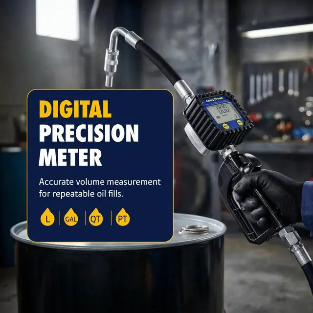 Alt view image 3 of 6 - Digital Oil Control Valve, Aluminum Body, LCD Display, Shockproof, Waterproof, Multi-Unit Measurement