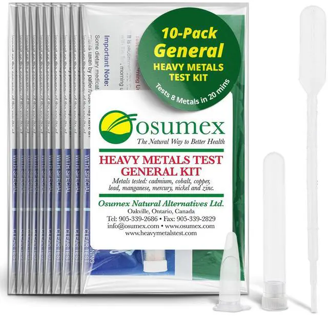 Main image of Heavy Metal Test General Kit for Humans 10 Pack - 8 Range Heavy Metal Urine Test Kits, Metal Testing Kit, Heavy Metal Testing Kit, Urine Metal Tester Heavy Metal Detection Heavy Metals Test Kit