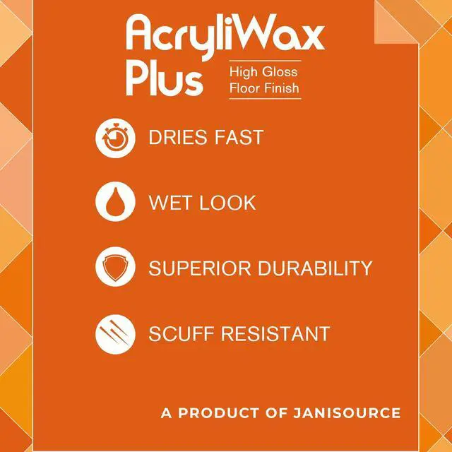 Alt view image 3 of 5 - Acryliwax Plus High Gloss Commercial Floor Finish & Wax - Case of 4 Gallons