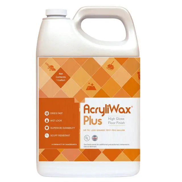 Alt view image 5 of 5 - Acryliwax Plus High Gloss Commercial Floor Finish & Wax - Case of 4 Gallons
