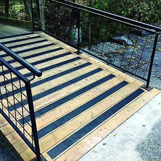 Alt view image 5 of 6 - Gator Grip® 24 Inch x 60 Ft Anti-Slip Adhesive Tape, 60 Grit, Indoor/Outdoor, for Stairs, Docks, Boats & Ramps, Black, SG3124B