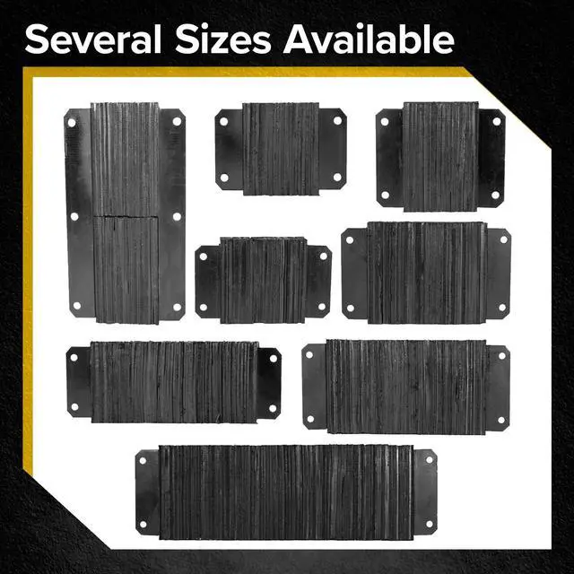 Alt view image 6 of 6 - Rubber Dock Bumper, 36" x 12" x 4.5", for Loading Bay & Shipping Dock Protection, Laminated, Steel Mounting Bracket, 3/4" Mounting Holes