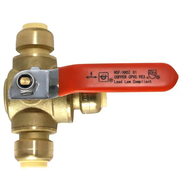Alt view image 3 of 6 - 10 Pcs 1/2 Inch Push Fit 3 Way Tee Valve