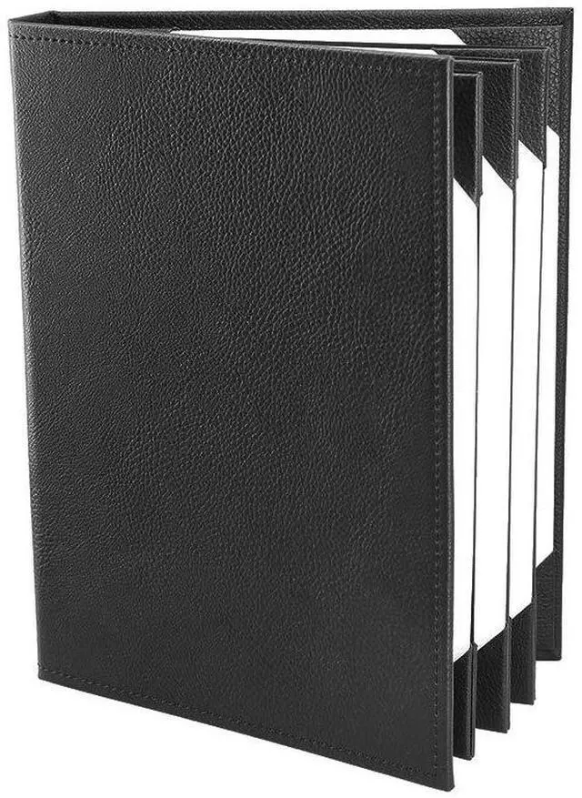Main image of s Made of Premium Faux Leather (10-Pack) - 8.5" X 11" - 8 Views - Black
