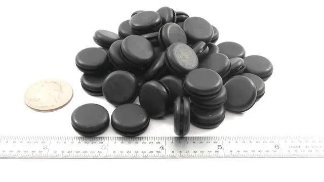 Alt view image 6 of 6 - 1/2" Rubber Hole Plug fits 1/2" Opening - Flush Plug - Grommet Without Hole - Panel Plug - Provides Finished Appearance on Both Sides (500)