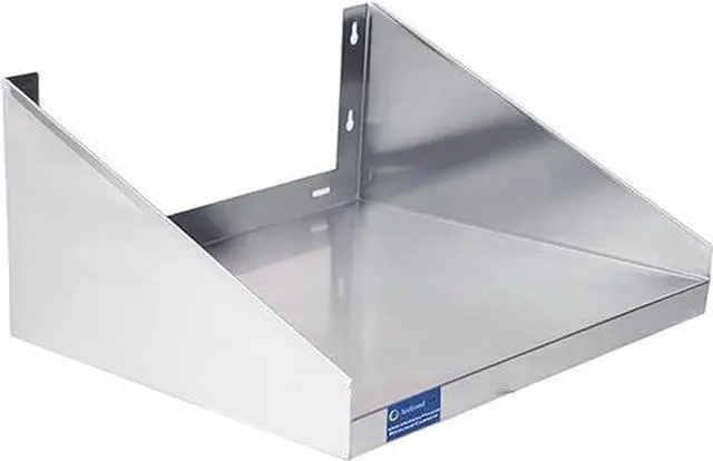 Main image of Stainless Steel Wall Shelf with Side Guards | Premium Commercial Wall-Mounted Shelf | NSF Certified Metal Utility Storage for Kitchen, Garage, or Laundry (24" Long x 24" Deep)