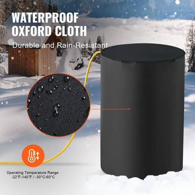 Alt view image 5 of 6 - Metal Drum Heater, 1300 Watt, Pail Heating Band for 55 Gal Barrel, 0-145 Adjustable Thermostat, Waterproof Oxford Fabric High Efficiency Grease Keg Heater, Tested to UL 499 Standard, FCC Listed