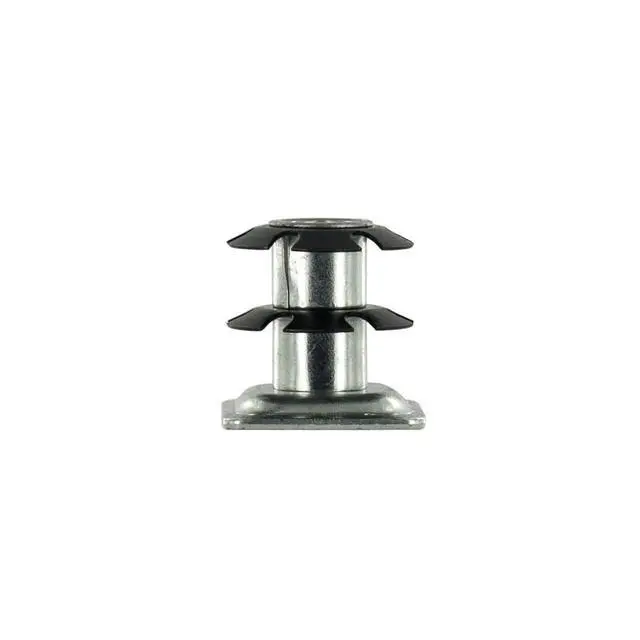 Alt view image 3 of 5 - Industries Double Star Threaded Caster Insert | Heat Treated Steel | Fits 1 Inch Square 16-18 Gauge Tube | Thread: 3/8-16 | 100 Pack