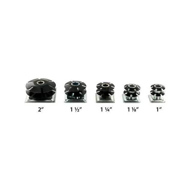 Alt view image 5 of 5 - Industries Double Star Threaded Caster Insert | Heat Treated Steel | Fits 1 Inch Square 16-18 Gauge Tube | Thread: 3/8-16 | 100 Pack