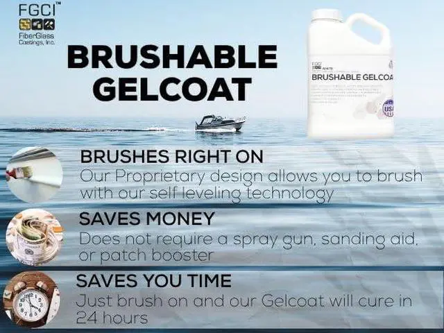 Alt view image 2 of 5 - Brushable Marine Fiberglass Polyester Gelcoat for Boat Repair, Brushes On, No Spray Gun Needed, Made in USA