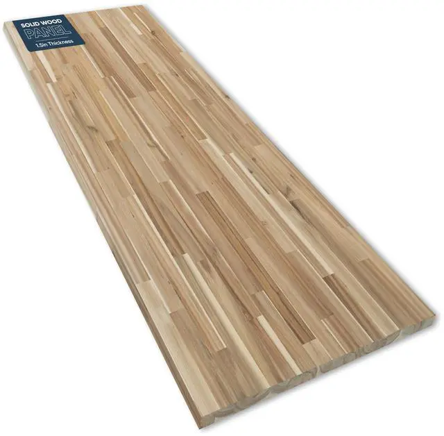 Main image of 60''L x 25''W x 1.5''Th Acacia Premium Solid Wood Butcher Block Countertop, Butcher Block Table Top for DIY Washer Dryer/Island/Kitchen Countertop (Unfinished)