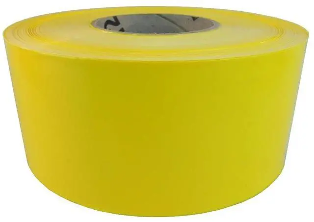 Main image of BRC-80 Non-Adhesive Polyethylene Identification Barricade Film Tape Ideal for Hazardous Areas & Safety Identification. 3 Inch X 1000 Ft. (8 Rolls, Yellow)