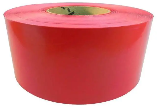 Main image of BRC-80 Non-Adhesive Polyethylene Identification Barricade Film Tape Ideal for Hazardous Areas & Safety Identification. 3 Inch X 1000 Ft. (8 Rolls, Red)