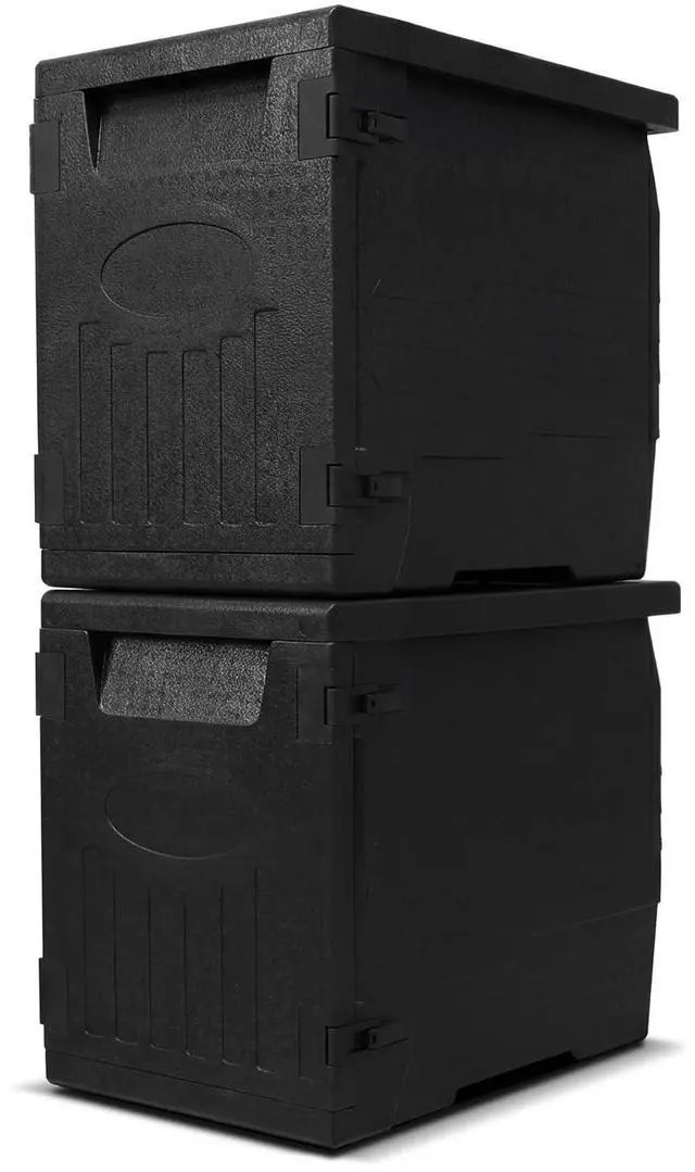 Main image of 91 Qt Insulated Food Pan Carrier, Non-Electrical Hot Box with Built-in Handles & Safety Door Latch, Lightweight Stackable Front Loading Food Warmer for Catering, Camping, BBQ Events (2)