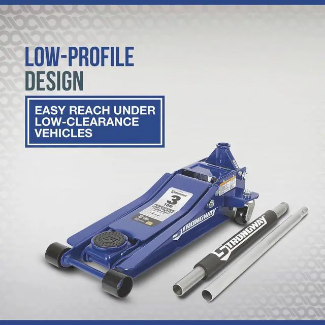 Alt view image 2 of 6 - Professional Low-Profile Service Floor Jack 3-Ton Capacity