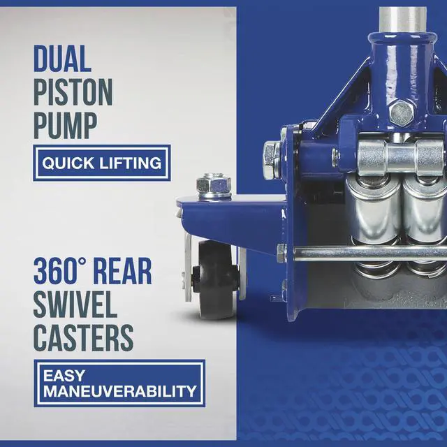 Alt view image 5 of 6 - Professional Low-Profile Service Floor Jack 3-Ton Capacity