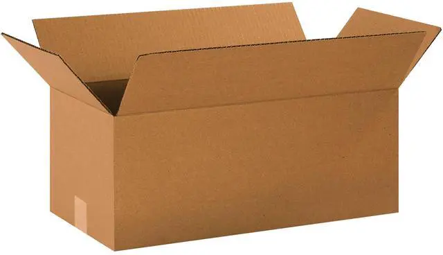 Main image of P2010860PK Long Corrugated Boxes, 20" L x 10" W x 8" H, Kraft (Pack of 60)