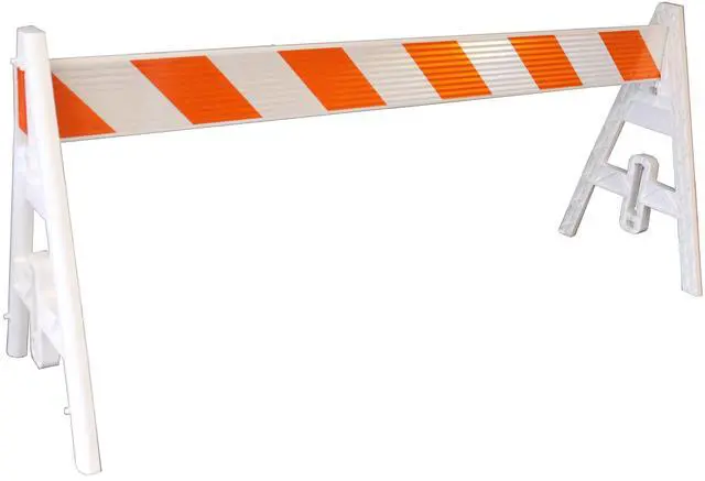 Main image of Type 1 A-Frame Plastic Barricade with Reflective Double Sided 8 Foot Rail-A Frame legs and Rails ship separate