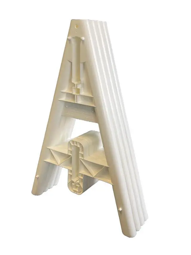 Alt view image 3 of 5 - Type 1 A-Frame Plastic Barricade with Reflective Double Sided 8 Foot Rail-A Frame legs and Rails ship separate
