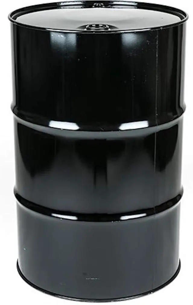 Main image of Black Steel Drum 55 Gallon Closed-Top | Durable and Dependable for Your Solids and Non-Water Based Liquids