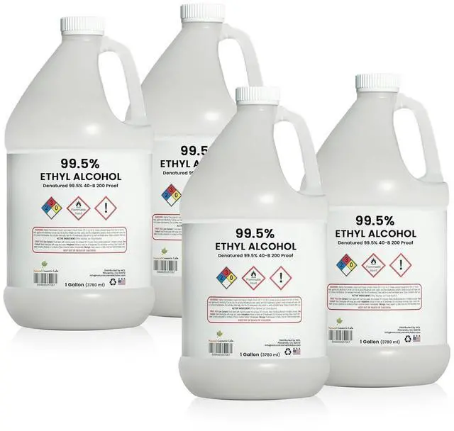 Main image of Ethyl Alcohol 99.5% Denatured Alcohol by | Made in The USA | Gallon (Pack of 4)
