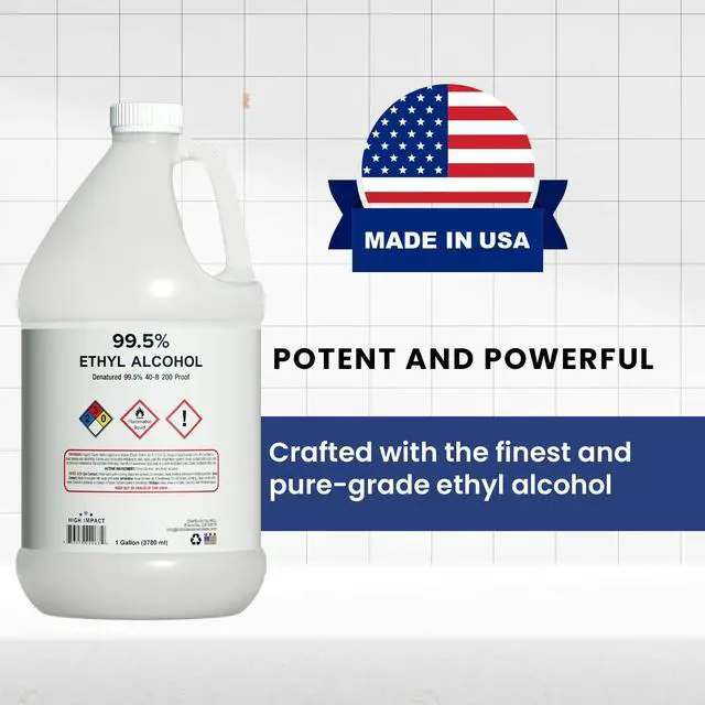 Alt view image 3 of 4 - Ethyl Alcohol 99.5% Denatured Alcohol by | Made in The USA | Gallon (Pack of 4)