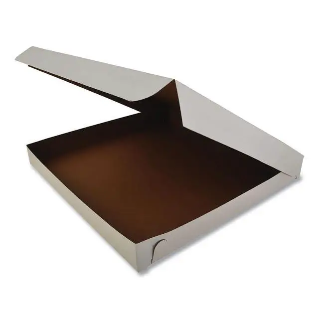 Alt view image 2 of 4 - 1450 Clay Coated Kraft Paperboard White Pizza Box, 16" Length x 16" Width x 1-7/8" Height (Case of 100)