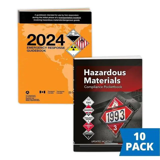 Alt view image 2 of 6 - 2024 Emergency Response Guidebook (ERG) & Hazardous Materials Compliance, Pocket Size, English, 10-Pack, J. J. Keller & Associates, Inc