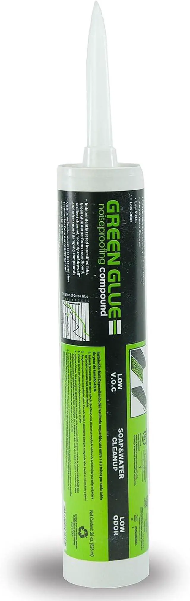 Alt view image 4 of 6 - Green Glue Noiseproofing Compound - 6 Tubes,net wt 28 fl.oz(828 ml)