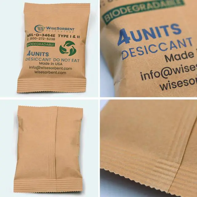 Alt view image 6 of 6 - Kraft Clay Desiccants Packs for Safe, 132 Gram 70 Packs Dehumidifier for Gun Safe, 4 Unit Military Grade Moisture Absorbers, Conforms to MIL-D-3464E Type I & II Absorbents