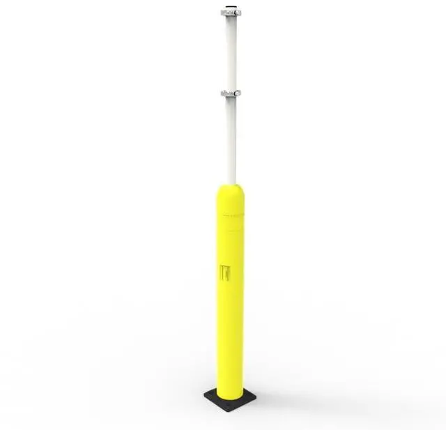 Main image of Impact Recovery - Sta-Rite Flexible Sign Post - Sign Holder for Handicap Parking Signs - Made in the USA - 78 with Yellow Bollard
