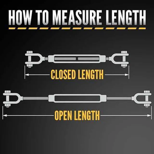 Alt view image 5 of 6 - Jaw and Jaw Turnbuckles 1/2" x 9" (20-Pack), 2,200 LBS Working Load Limit, UNC Thread Hot-Dipped Galvanized Turnbuckle Heavy Duty for Wire Rope, in-Line Pulls & Tension Applications
